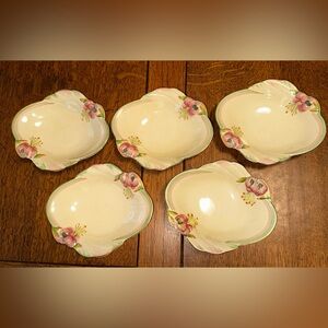 Antique Royal Winton Grimwades England Tiger Lily Fine China Dinnerware 5 Bowls